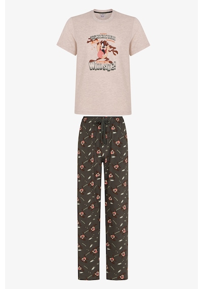 Penti Erkek Tasmanian Pantolon Kısa Kollu Pijama Takımı Çok Renkli