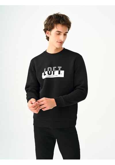 Loft Regular Fit Erkek Sweatshirt Lf2038242 Q1.v1 Siyah