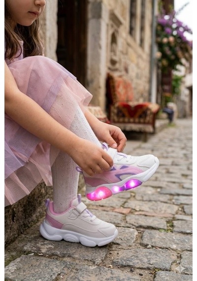 Fort Rory Cool Anatomik Rahat Sneaker Kız Çocuk Ayakkabı Beyaz-pudra