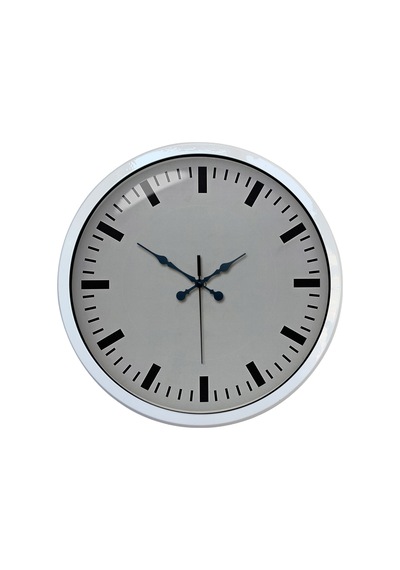 40 Cm Metal Beyaz Modern Duvar Saati 52730070
