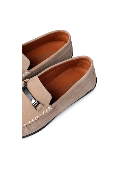 Halb Hakiki Deri Erkek Günlük Ayakkabı, Loafer Ayakkabı, Hafif Ayakkabı, Tokalı Loafer, Süet Loafer