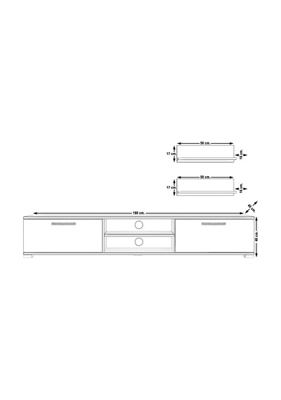 Decoraktiv Eko 4 Slm Dvd Tv Ünitesi Tv Sehpası Beyaz