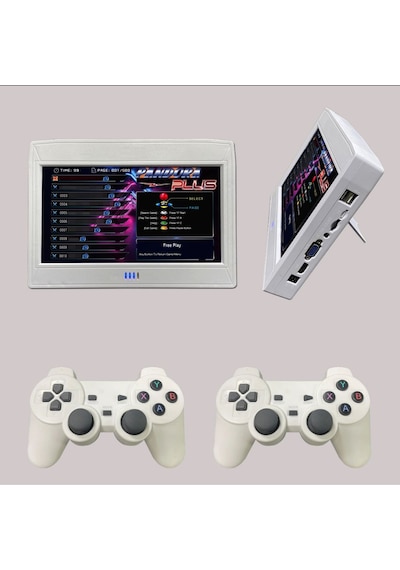 Lobo Kablosuz Arcade Oyunu 2 Joystıck 10.1 Yüksek Çözünürlüklü Ekran 1280 720p Retro Oyunları