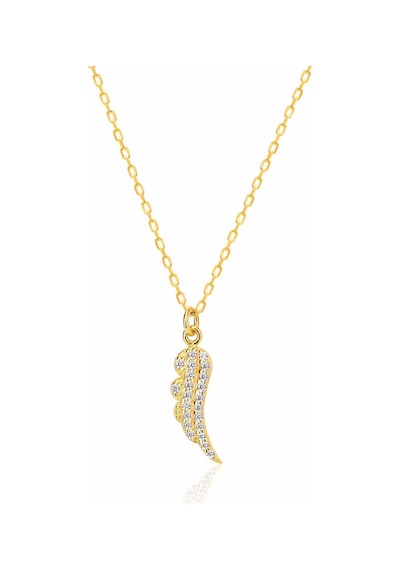 Emılıano Jewellery 925 Ayar Zirkon Taşlı Kanat Kolye Gold - Rose Gold - Gümüş