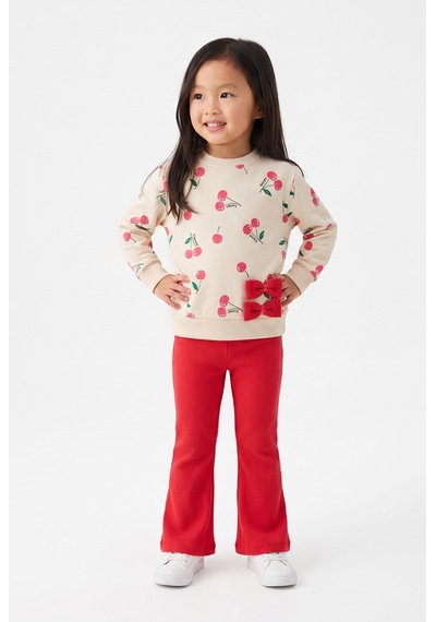 Minipomes Kız Bebek Little Cherry Eşofman Takım Pembe