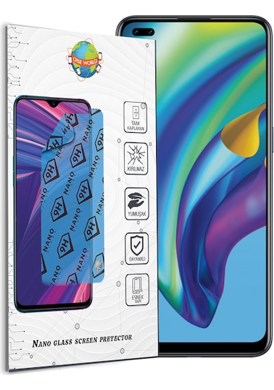 Oppo Reno 4 Lite Nano Ekran Koruyucu Kırılmaz Esnek Cam