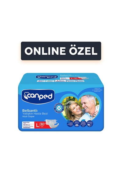 Canped Belbantlı Hasta Bezi Büyük 30'lu - 3 Adet Tarı Diğer