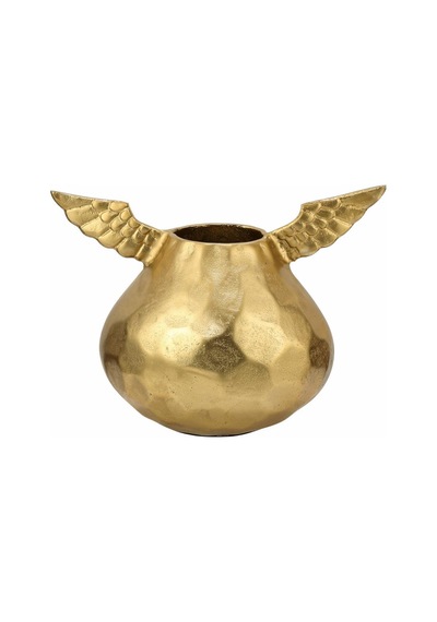 Vitale Gold Dekoratif Kanatlı Vazo 30 11 21 Cm Ak.ıu0345 Diğer