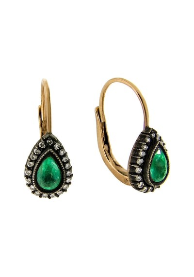 1,02 Ct Zümrütl Elmas Küpe