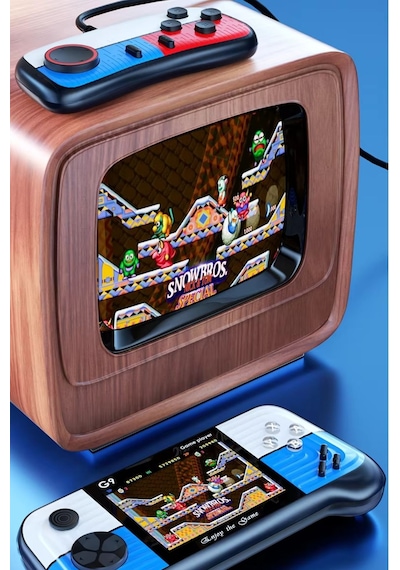 Wearfitpro G9 Retro 3.0 İnç Tv Bağlanan 2.joystickli Oyun Konsolu Kırmızı 666 Klasik Oyunlar