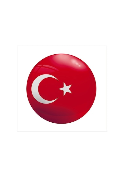 Türk Bayrağı Ay Yıldız Sticker 14 Cm 2 Adet