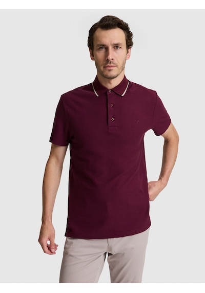 Cacharel Erkek Bordo Tişört 50328357-vr014 Kirmizi