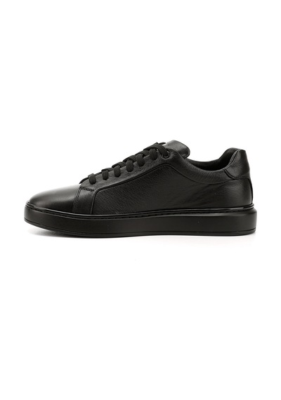 Gönderi(R) Gönderi R Erkek Siyah Bağcıklı Kauçuk Taban Hakiki Deri Sneaker Ddma83531641 Siyah