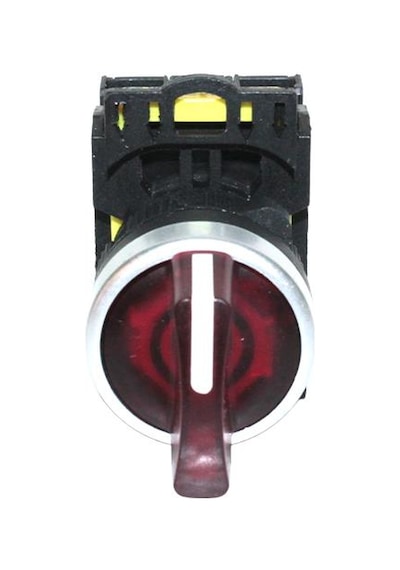 EUROWEST Ew-55-02Xsl 2Nc Kırmızı Led Işıklı Kalıcı Mandal Buton (220V)