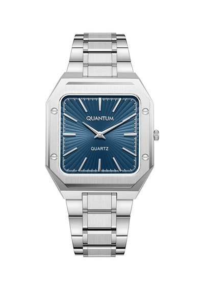Quantum Hng1289.390 Quartz Çelik Gri Lacivert Kadran 10 Atm 41 Mm Erkek Kol Saati Gri