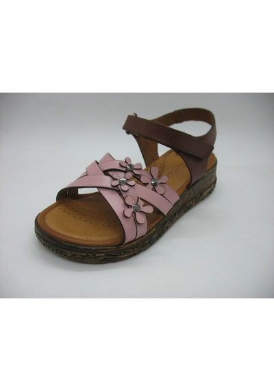 Trend Sandals 8328 Deri Ortopedik Kız Çocuk Sandaleti 26-29 Pembe