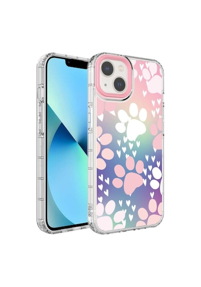 Apple Uyumlu  iPhone 13 Kılıf Renkli Desenli Sert Silikon Zore Korn Kılıf