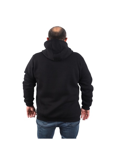 Moc Grande Mocgrande Büyük Beden Unisex Kapüşonlu 3Ip Sweat 11701 Sıyah
