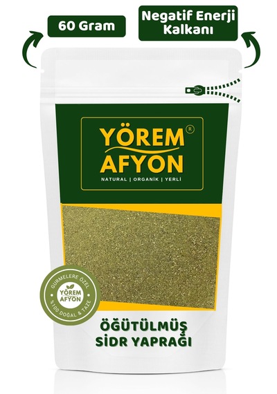 Yörem Afyon Huzur Ve Arınmanın Doğal Anahtarı Öğütülmüş Hakiki Sidr Yaprağı Toz Sedir - Sidir 60gr.