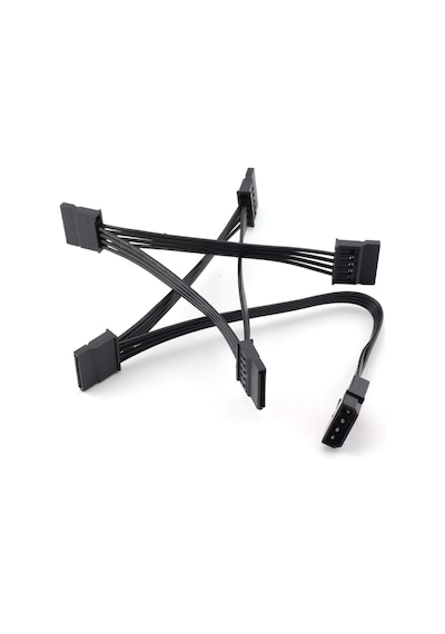 Molex to 5 Sata Power Kablo Ide 4 Pin Sata 15 Pin Sata Güç Kablos