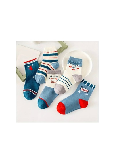 Footmania 5 Çift Çocuk Bear Çorap Seti Extra Comfort Çok Renkli