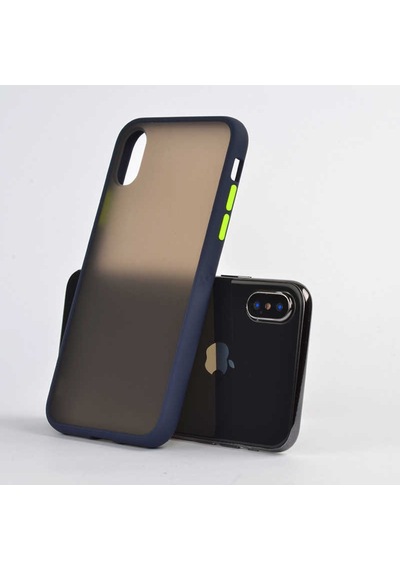 Apple Uyumlu iPhone XS Max 6.5 Kılıf Fri Mat Yüzey Renkli Kenar Kılıf