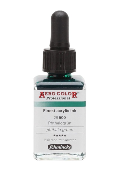 Schmincke Aero Color Airbrush Mürekkep 28 Ml. 500 Phthalo Green