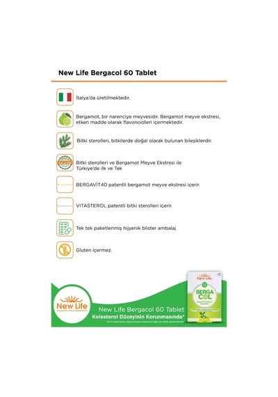 New Life Bergacol 60 Tablet 2 Adet