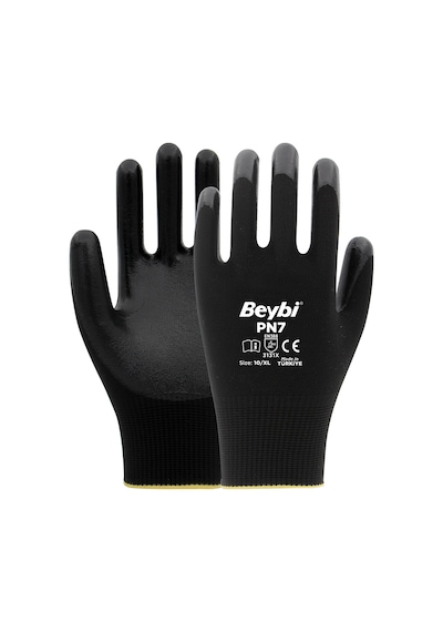 Pn7 Polyester Örme Nitril Eldiven Çok Renkli