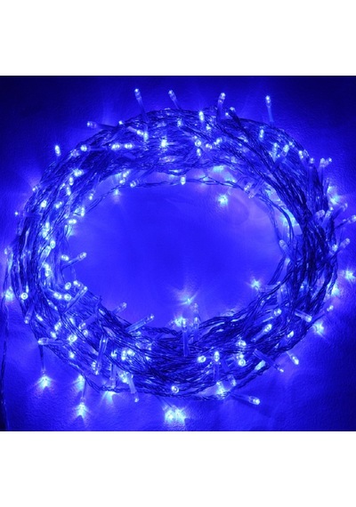 Profesyonel Ip44 Dış Mekan Işığı 10 Metre Mavi Led Işık Su Geçirmez Sabit Yanar 100 Ledli Eklemeli Gün Işığı