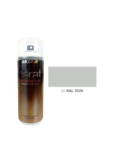 Motip Carat Sprey Boya Gri Parlak 400 Ml - Ral7035