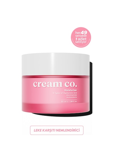 Su Bazlı Moisturizer Nemlendirici Aydınlatıcı Yüz Kremi Hyaluronik Asit 50 Ml Tüm Cilt Tipleri