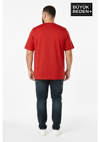 Superlife Büyük Beden Erkek Basic Tişört Pamuklu Düz T-shirt 3xl-6xl Spr26bts510 Kırmızı Superlife Büyük Beden Erkek Basic Tişört Pamuklu Düz T-shirt 3xl-6xl Spr26bts510 Kırmızı
