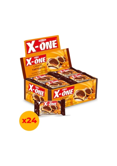 Tayaş X-One Tartelette Karamelli Kakao Kaplı Bisküvi 24 x 20 G