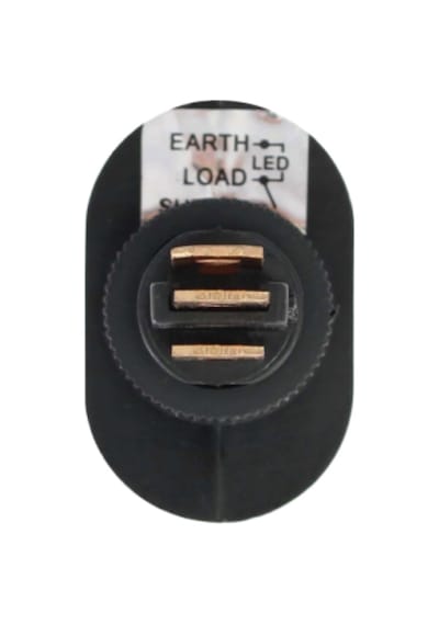 Oval Üniversal Elektrik Anahtarı 1-0 Kırmızı Ledli Rocker 3 Fişli