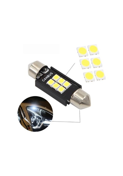 Glanz Canbus C5W Sofit Led Tavan Plaka Ampül 31Mm 2 Adet Beyaz