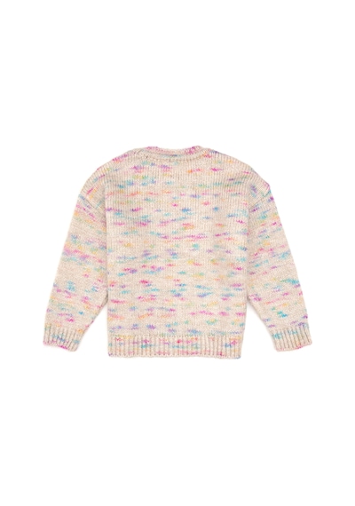 U.S. Polo Assn. Kız Çocuk Neon Pembe Payet İşlemeli Bisiklet Yaka Kazak 50314362-VR105