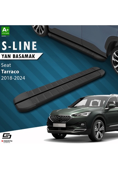 S-dizayn Seat Tarraco S-line Siyah Yan Basamak 193 Cm 2018-2024 A+ Kalite