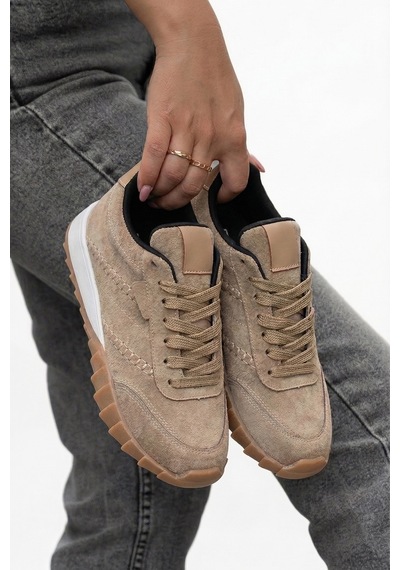 Tw Tonny White Newyork-048 Deri Spor Yürüyüş Günlük Sneaker Ayakkabı Vizon