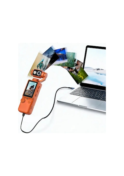 Kompakt 4k Gimbal Kamera 180 Derece Döner Başlık Stabil Video Ve Vlog Uyumlu Diğer