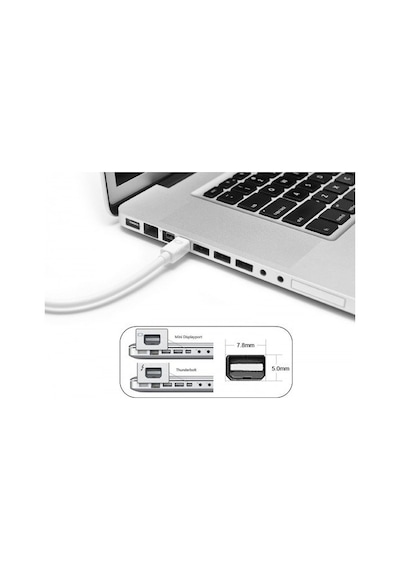 Class Mini Display Port To Vga Dönüştürücü Kablo Mdp Male Erkek