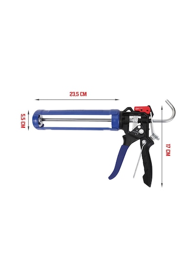 Workpro Wp224001 230mm Ağır Hizmet Tipi Metal Silikon/mastik Tabancası