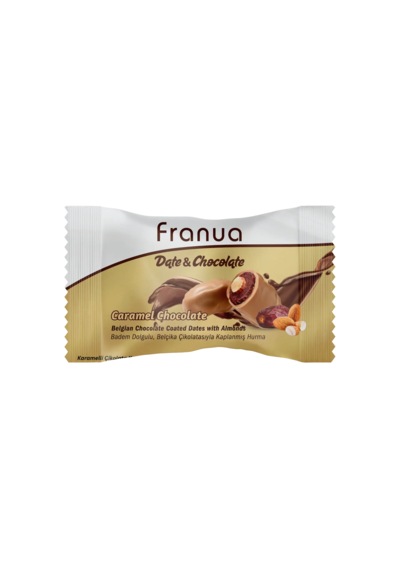 Karamelli Belçika Çikolatalı Hurma Bademli 125 G