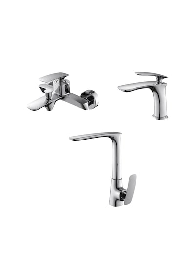 Newarc Slim 121511-121521-121531 Banyo Lavabo Evye Batarya Set Krom