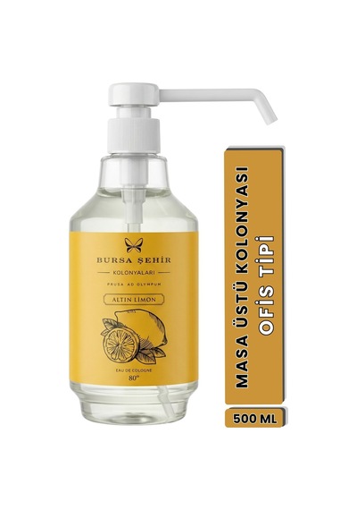 Masa Üstü Kolonyası Ofis Tipi Sprey 500 Ml - Altın Limon