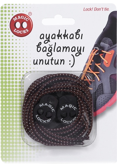 Magic Locks Unisex Kahverengi Günlük Ayakkabı Bağcığı 8a1 Kahverengi