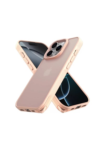 Newface Apple İphone 16 Pro Kılıf Elegant Kapak - Pudra