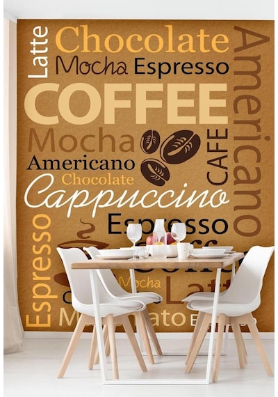 Coffee - Kafeler İçin Yazılı Duvar Kağıdı