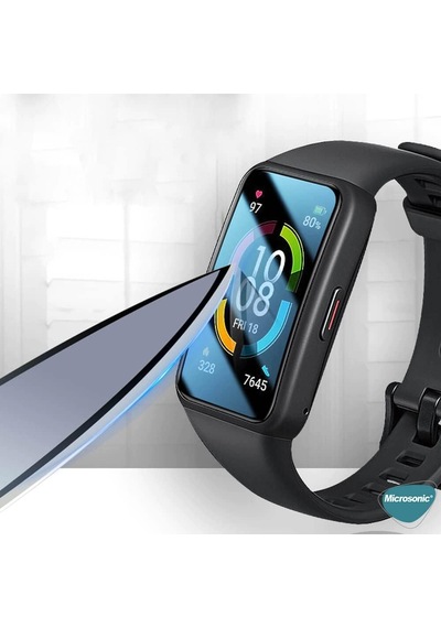 Huawei Honor Band 9 İçin Kılıf 360 Full Round Soft Silicone Şeffaf Honor Band 9 İle Uyumlu Kılıf - Şeffaf