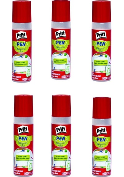 Sıvı Yapıştırıcı 40 Ml 6 Adet Pritt Pen Glue Yapıştırıcı 6 Adet G